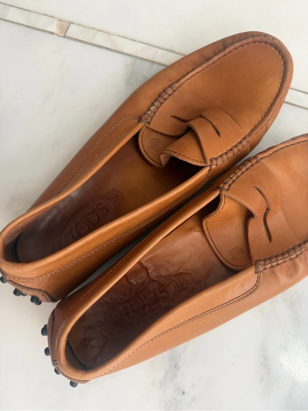 Tod's Brown Leather Penny Loafers
